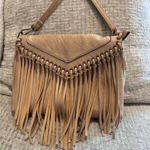 Tan Fringe Shoulder Bag